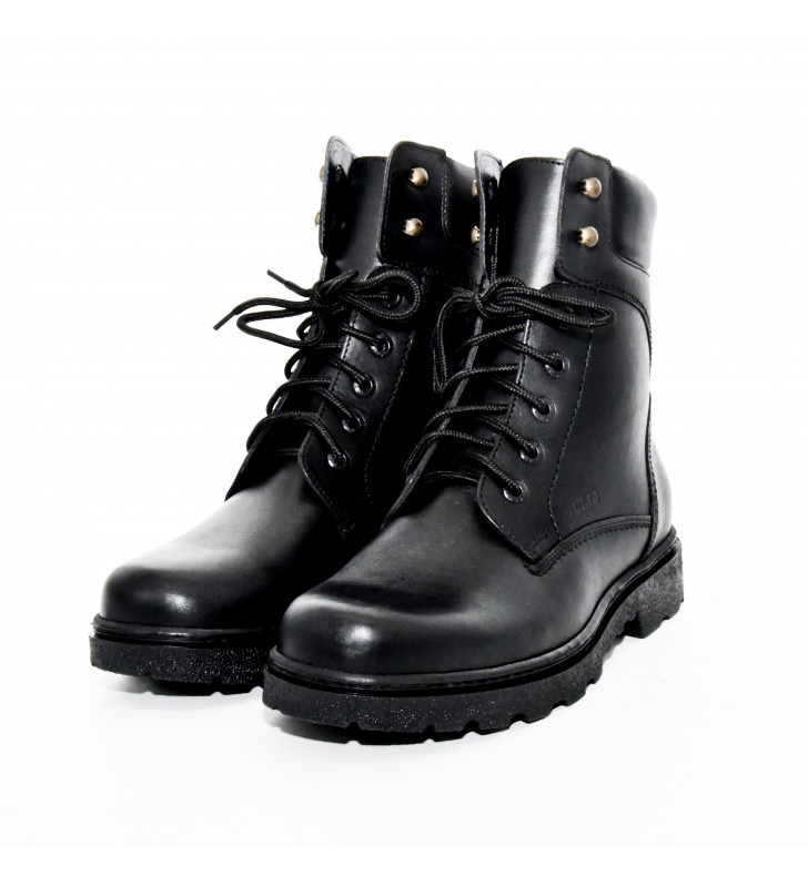 Bocanci Militari Barbati Iulis Shoes Din Piele Naturala 100%, Negru, 311 N