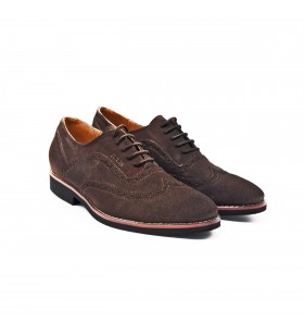 Pantofi Barbati Tip Oxford Iulis Shoes Din Piele Naturala 100%, Maro, Perforat, 124 MV
