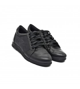Pantofi Dama Sport Iulis Shoes Din Piele Naturala 100%,Negru, 660 N